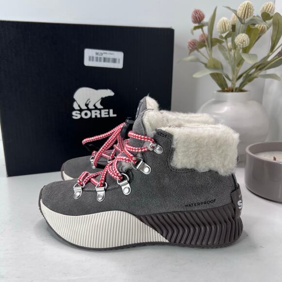 Sorel Out 'N About Conquest Waterproof Boots Gum/Quarry NY4566 052 Youth US 1 - Picture 1 of 10